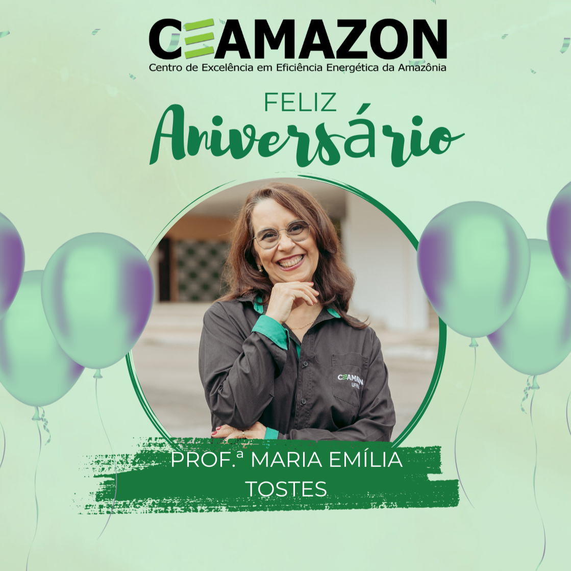 Imagem da notícia: | Feliz aniversário, Prof. Maria Emília 🥳💚