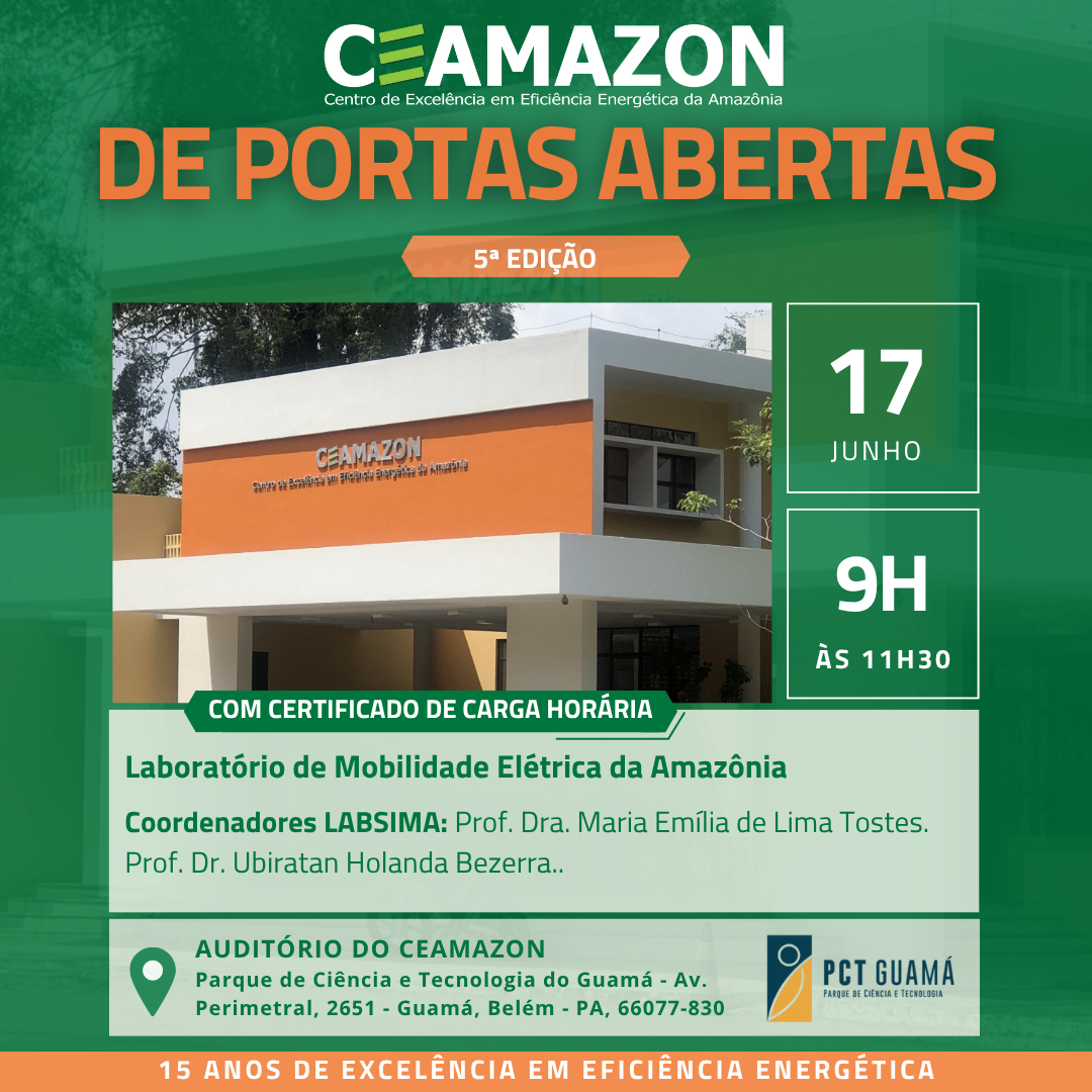 Imagem da notícia: CEAMAZON DE PORTAS ABERTAS - 5ª Edição