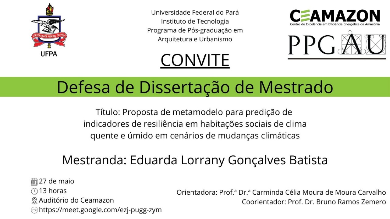 Imagem da notícia: | Convite Defesa de Dissertação de Mestrado